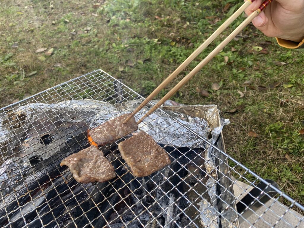 DABADAの焚火台で炭火焼肉