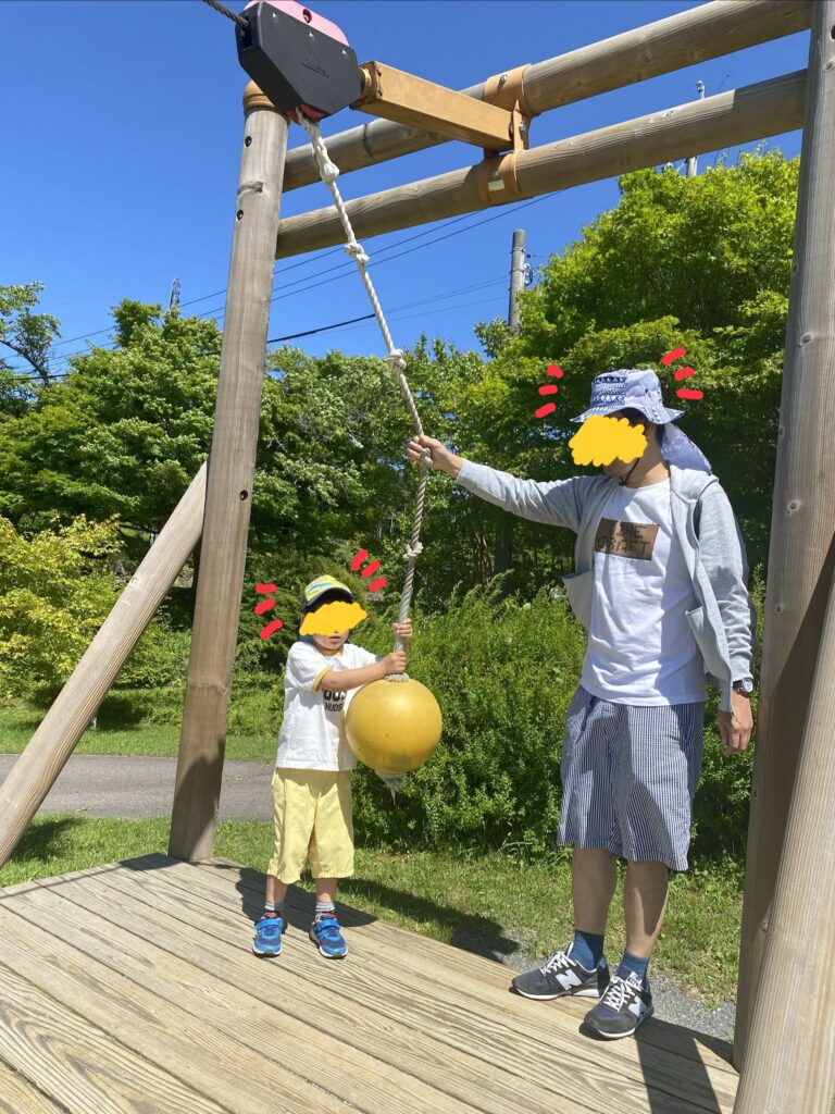 旭高原元気村のターザンロープ