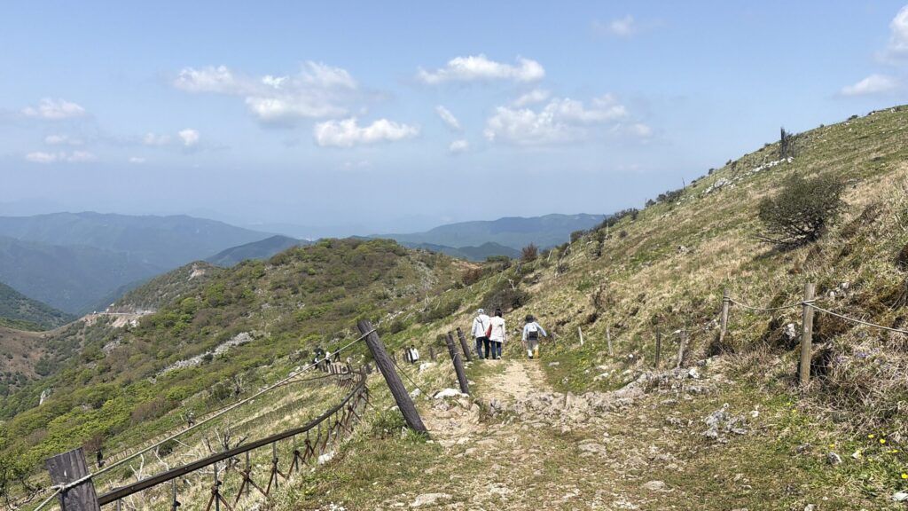伊吹山の中央登山道を下山